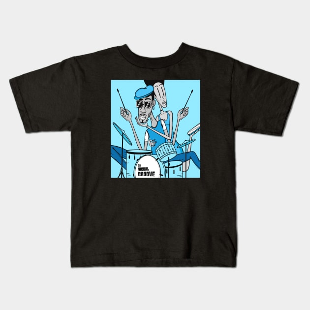 Drums Kids T-Shirt by thevisualgroove